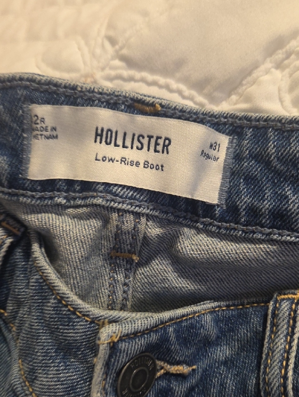 Hollister Low-Rise Boot Jeans in Light Blue